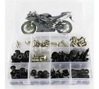 Tornillo Accesorios Kit Completo De Tornillos Carenado para Motocicleta para Kawasaki ZX10R ZX-10R 2006 2007 Carrocería Clips Cubierta Tuerca(Silver)