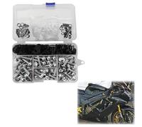 Tornillo Accesorios Kit Completo De Tornillos, Tuercas Y Clips para Carenado Motocicleta para SYM CRUISYM 150 180, Joyride 125 200 Jet 14 X, JOYMAX Z 125/250/300, MAXSYM 400i 600i(Silver)