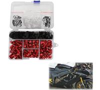 Tornillo Accesorios Kit Completo De Tornillos, Tuercas Y Clips para Carenado Motocicleta para SYM CRUISYM 150 180, Joyride 125 200 Jet 14 X, JOYMAX Z 125/250/300, MAXSYM 400i 600i(Rosso)