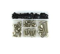 Tornillo Accesorios para Honda VFR400 NC30 VFR 400 NC 30 1989-1994 1993 1992 1991 1990 Kit De Tornillos Carenado Motocicleta Carrocería Tuerca Cubierta Lateral Pernos(Silver)