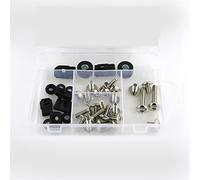 Tornillo Accesorios para Kawasaki Z900 Z 900 2017 2018 2019 Kit De Tornillos Carenado Motocicleta Cubierta Lateral Clips Tuercas Acero(Silver)