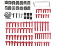 Tornillo Accesorios Piezas Modificadas para Motocicletas para Ducati Diavel Carbon XDiavel/S 848 EVO Multistrada 1200 950 MTS950 Kit De Tornillos Y Pernos para Carenado Parabrisas(Rosso)