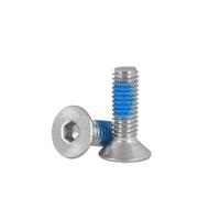 Tornillo adhesivo de cabeza plana Hexagonal avellanado acero inoxidable M1.6M2M3M4M5M6 304, Perno antiaflojamiento y amortiguador(50PCS M1.6X6)
