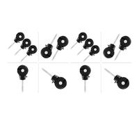 Tornillo Aislador de Cerca Eléctrica Negro, Aislador de Anillo Tipo Tornillo Corto de 100 Piezas, Accesorio para Cerca Eléctrica de Granja