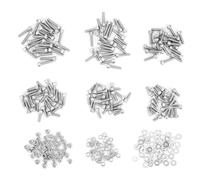 Tornillo Allen Capuchón M4 Acero Inoxidable 304, 150 Piezas, 50 Tuercas Hexagonales, 100 Arandelas - Alta Resistencia, Precisión en Rosca, Uso en Electrónica