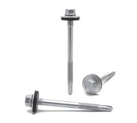 Tornillo autoperforante 6.3x205 mm, paneles sándwich de acero, capacidad de perforación 25 mm, revestimiento cerámico, arandela EPDM - (100pcs)
