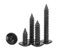 Tornillo autorroscante con cabeza de armadura Phillips cruzada de acero inoxidable 304 negro M3 M4 M5 M6 tornillos planos grandes for madera tipo seta(25mm,M3-30pcs)