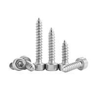 Tornillo autorroscante con cabeza hexagonal, M2, M2,5, M2,6, M3, M3,5, M4, M5, M6, tornillos de cabeza Allen de acero inoxidable 304 for altavoz(Length 10mm,M2.5 (50Pcs))