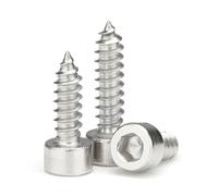 Tornillo autorroscante de cabeza hueca hexagonal de acero inoxidable 304/acero al carbono negro, tornillo de cabeza Allen, M2, M2.6, M3, M3.5, M4, M5(304 Stainless Steel,35MM_M4 (20PCS))
