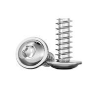 Tornillo autorroscante de cabeza plana con almohadilla Torx acero inoxidable 304, antirrobo, for teléfono y computadora, M2-M5(8mm,M3 (50Pcs))