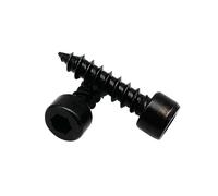 Tornillo autorroscante for madera con cabeza hueca hexagonal de acero niquelado negro, 10/50X M1.7 M2 M2.3 M2.6 M3 M3.5 M4 M5 M6(Black carbon steel,25mm,50pcs M3.5)