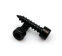 Tornillo autorroscante for madera con cabeza hueca hexagonal, de acero y níquel negro, 10/50X M1.7 M2 M2.3 M2.6 M3 M3.5 M4 M5 M6(Black carbon steel,6mm,50pcs M2)