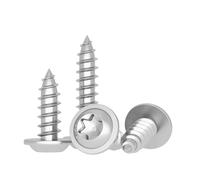 Tornillo autorroscante for madera de acero inoxidable 304 A2-70, cabeza plana Torx de seis lóbulos con collarín de arandela, M3, M4, M5, M6(X 30mm)
