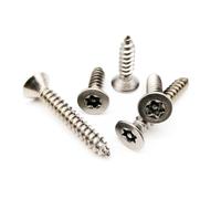 Tornillo Autorroscante For Madera De Seguridad A Prueba Manipulaciones | Tornillo for madera plano Torx de seis lóbulos con pasador de acero inoxidable M3 304(14mm)