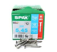 Tornillo avellanado SPAX acero inoxidable A2 rosca parcial 5,0x45