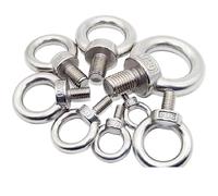 Tornillo Con Argolla 1 pieza M3M4M5M6M8M10M12M14M16M18M20M24 304 perno de ojo elevación marino acero inoxidable tornillo anillo orificio bucle for cuerda cable(M8x80mm)