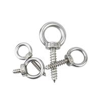 Tornillo Con Argolla 1 pieza M4 M5 M6 M8M10M12 304 A2 de acero inoxidable autorroscante anillo ojo tuerca perno ganchos elevación tornillos altavoz sonido autorroscantes(M10x80mm)