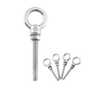 Tornillo Con Argolla 5 pernos de ojo roscados acero inoxidable 316 1/4" x 2,36" largo, hombro M6, elevación alta resistencia grado marino