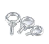 Tornillo Con Argolla Tornillos de ojo acero al carbono M6 M8 M10 M12 M14 M16 M18 M20 zinc blanco marinos Orificios anillo for elevación cable eléctrico(32mm,M8-2PCS)