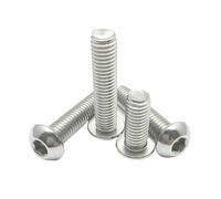 Tornillo Con Cabeza De Botón Acero Inoxidable, 100 Unids/lote, Máquina Hexagonal M2, Servicio Eléctrico Redondo(8mm)