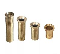 Tornillo conector de tornillo para colador de fregadero, para lavabo, cocina, baño, aleación de latón, color cobre, varias longitudes, diseño ranurado de fácil instalación (latón de 4,5 cm)