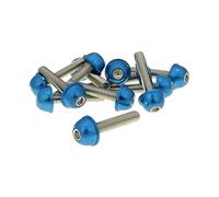 Tornillo de 12 Unidades de Aluminio Tapa Azul - M6 x 30