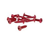 Tornillo de 12 Unidades Verkleidung Rojo - 6 x 20
