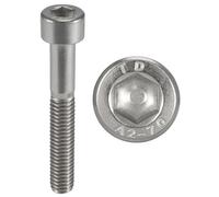 Tornillo de acero inoxidable M6 x 130 mm cabeza cilíndrica BTR Ø 6 x 130 mm | Tornillo CHC de 6 capas huecos (llave allen) | Acero inoxidable A2-70 (V2A/304) | ISO 4762 / DIN 912: lote de 20 piezas -
