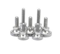 Tornillo de acero inoxidable, tornillos moleteados, 1/5 M2 M2.5 M3 M4 M5 M6 M8 M10 DIN464 GB834 304 Tornillo moleteado de acero inoxidable con apriete manual for cerradura de vidrio de muro cortina