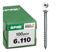 Tornillo de ajuste, 6 x 110 mm, 100 unidades, cabeza plana, T-STAR plus T30, ranuras de sujeción, 4CUT, WIROX - 0161010601105