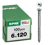 Tornillo de ajuste, 6 x 120 mm, 100 unidades, cabeza plana, T-STAR plus T30, ranuras de sujeción, 4CUT, WIROX - 0161010601205