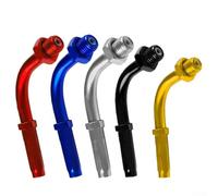 Tornillo de ajuste de cable del acelerador de aluminio CNC de 90° - Tensor de cable del acelerador de motocicleta ajustable para la mayoría de motocicletas, motos de cross y ATV (rojo/dorado/azul