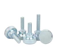 Tornillo de ajuste gran escalón, moleteado, cabeza alta, acero al carbono galvanizado GB834, M3 M4 M5 M6 M8 M10 Para mesas, placas de baño, cristal, decoración(20mm,M3-5pcs)