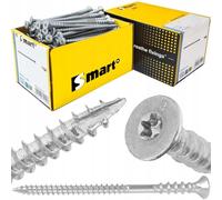 Tornillo de ajuste premium, tornillos espaciadores T25, acero galvanizado azul, nervaduras de fresado, punta de corte, cabeza avellanada, tornillos universales para madera, rosca de anillo y madera (6