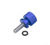 Tornillo de asiento de liberación rápida de 6 mm moleteado CNC para motocicletas, ajuste seguro, opciones plateadas, rojas, doradas, azules (azul)