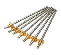 Tornillo De Avance De Acero Inoxidable T10 For Impresora 3D CNC, Longitud 300 500 1000 Mm Plomo 2 4 8 10 12 14 16 MM Tornillo Y Tuerca De Husillo Trapezoidal, 1 Pieza(LEAD 2MM,500mm)