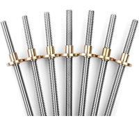 Tornillo de avance, Piezas de impresora 3D tornillo T8 100mm 150mm 250mm 300mm 330mm 350mm diámetro 8mm trapezoidal tuerca cobre piezas, 1 pieza