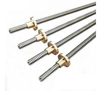 Tornillo de avance T10 de acero inoxidable con paso de 2 mm for impresora 3D con tuerca de latón, paquete de 1 longitud de 100 a 650 mm(100mm)