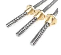 Tornillo De Avance T12 Con Tuerca De Latón, Rosca De 12mm De Plomo, Paso De 8mm, Longitud De 2mm, Varilla Trapezoidal De 100MM-600MM For Piezas De Impresora 3D CNC, 1 Uds.(500mm)