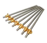 Tornillo De Avance T12, Tornillo Trapezoidal De Acero Inoxidable Con Tuerca De Cobre, Paso De 2 Mm, Avance De 2 Mm, Longitud De 100-1000 Mm, Varilla Trapezoidal For Impresora 3D, 1 Pieza(900mm)