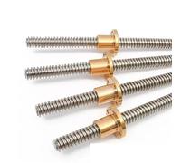 Tornillo de avance T16 mano izquierda 100-1000mm 2/3mm Tr16 pieza impresora 3D trapezoidal grande 1 Uds(Left-hand lead 4mm,900mm)
