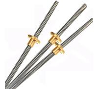 Tornillo De Avance T20 100 150 200 250 300 350 400 450 500 600 1000 Mm Imagen 4 Mm Plomo 4 Mm Tornillo Trapezoidal Con Tuerca De Cobre For Impresora 3D, 1 Pieza(600mm)
