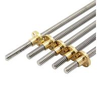 Tornillo de avance T8, 1 Uds., 2mm de plomo, varilla de 100-600mm con tuerca de latón for Motor paso a paso de guía lineal(450mm)