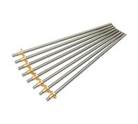 Tornillo de avance T8, 2 mm de plomo, 80 mm, varilla trapezoidal for impresora 3D con tuerca de cobre, 1 unidad de 80 mm(340mm)