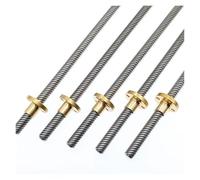 Tornillo de Avance T8 250 mm Guía Lineal Piezas de impresoras 3D Paso helicoidal 2 mm 4 mm 8 mm 10 mm 12 mm Tornillos trapezoidales con Tuerca(Helical Pitch 10mm)