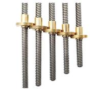 Tornillo de Avance T8 600 mm Guía Lineal Piezas de impresoras 3D Paso helicoidal 2 mm 4 mm 8 mm 10 mm 12 mm Tornillos trapezoidales con Tuerca(Helical Pitch 12mm)