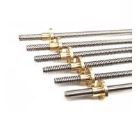 Tornillo de avance T8 con tuerca de cobre, avance 1/2/4/8/10 mm, longitud 100-600 mm, for impresora 3D, 1 unidad(Lead 2mm 600mm)