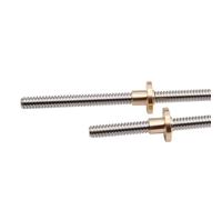 Tornillo De Avance T8 For Impresora 3D Reprap, OD 8mm Paso 2mm Plomo 8mm 150mm 200mm 250mm 300mm 650mm 700mm 800mm Varillas Roscadas, 1 Uds(250mm With Nut)