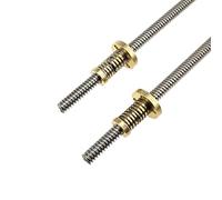 Tornillo De Avance T8 + Tuerca con Resorte Antiretroceso, Paso 2 Mm Rosca 8 Mm Longitud 100 Mm 250 300 350 400 550 600 750 800 Mm Accesorio De Impresora 3D(Lead 2mm,750mm)
