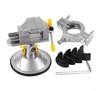 Tornillo de banco ajustable de 0 a 30 mm para carpintería con base de ventosa giratoria de 360 grados, herramienta de abrazadera de aleación de aluminio para manualidades